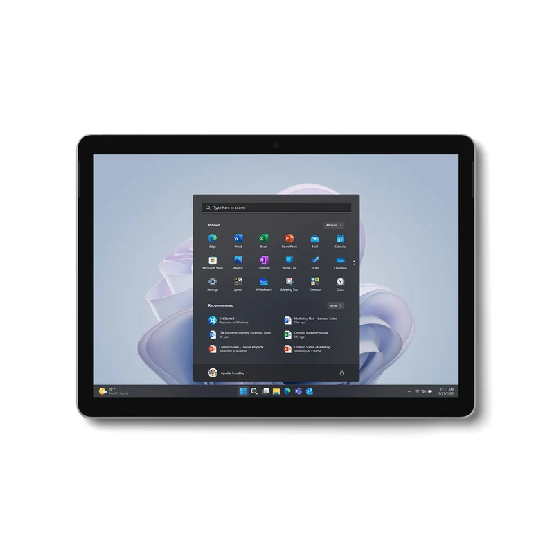 Tablette Microsoft Surface Go 4 10,5" Intel N200 8 Go RAM 256 Go Platine