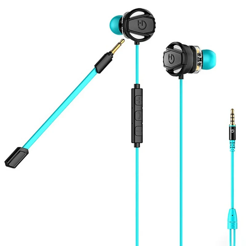 Casque d'écoute avec microphone Hiditec GHE010002 (3.5 mm) Noir Bleu