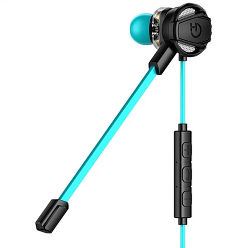 Casque d'écoute avec microphone Hiditec GHE010002 (3.5 mm) Noir Bleu