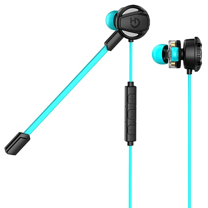 Casque d'écoute avec microphone Hiditec GHE010002 (3.5 mm) Noir Bleu
