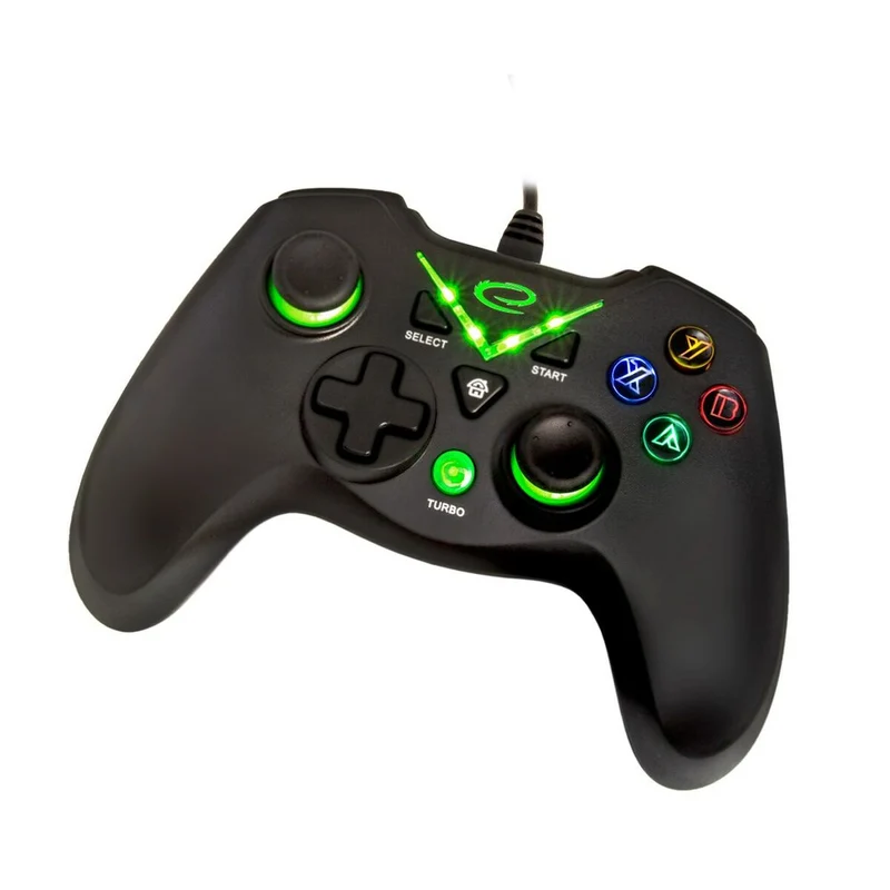 Contrôle de jeu Esperanza Pirate EGG114K USB 2.0 Noir Vert Microsoft Xbox One PC Xbox Series X Xbox Series S