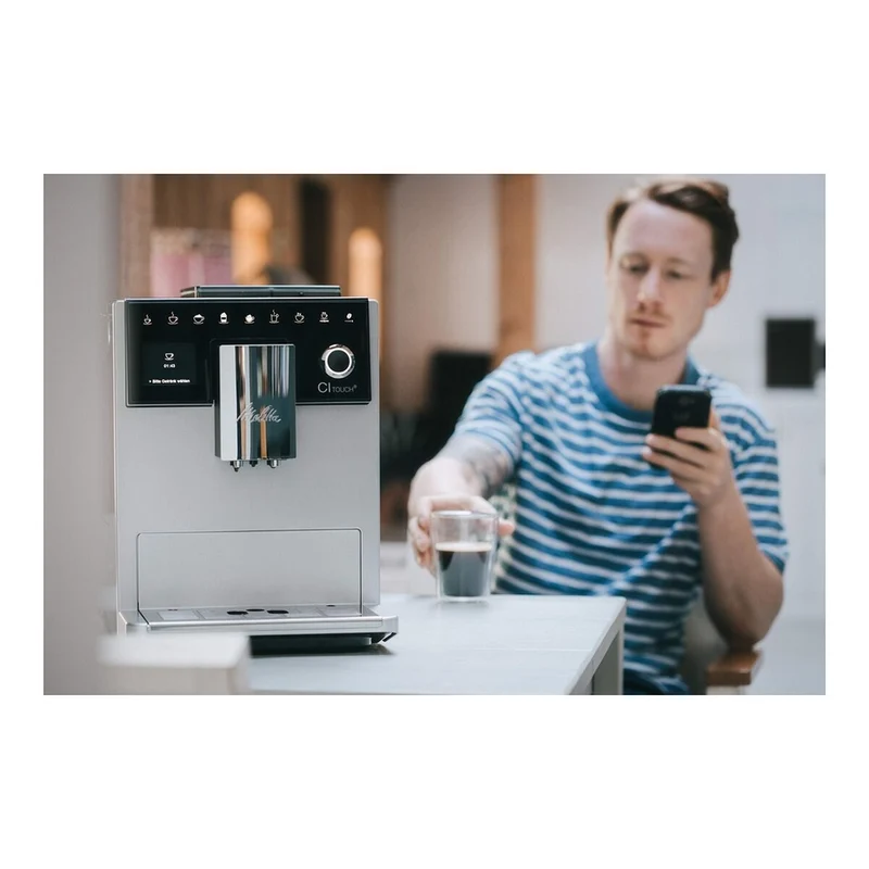 Cafetière superautomatique Melitta F 630-101 1400W Argent 1400 W 15 bar 1,8 L