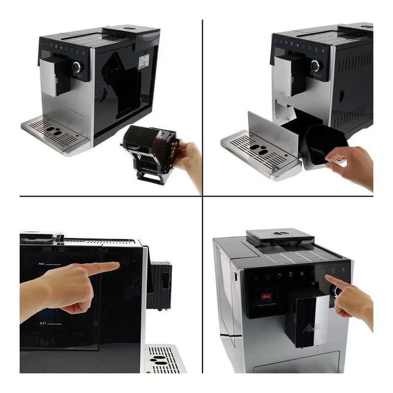 Cafetière superautomatique Melitta F 630-101 1400W Argent 1400 W 15 bar 1,8 L