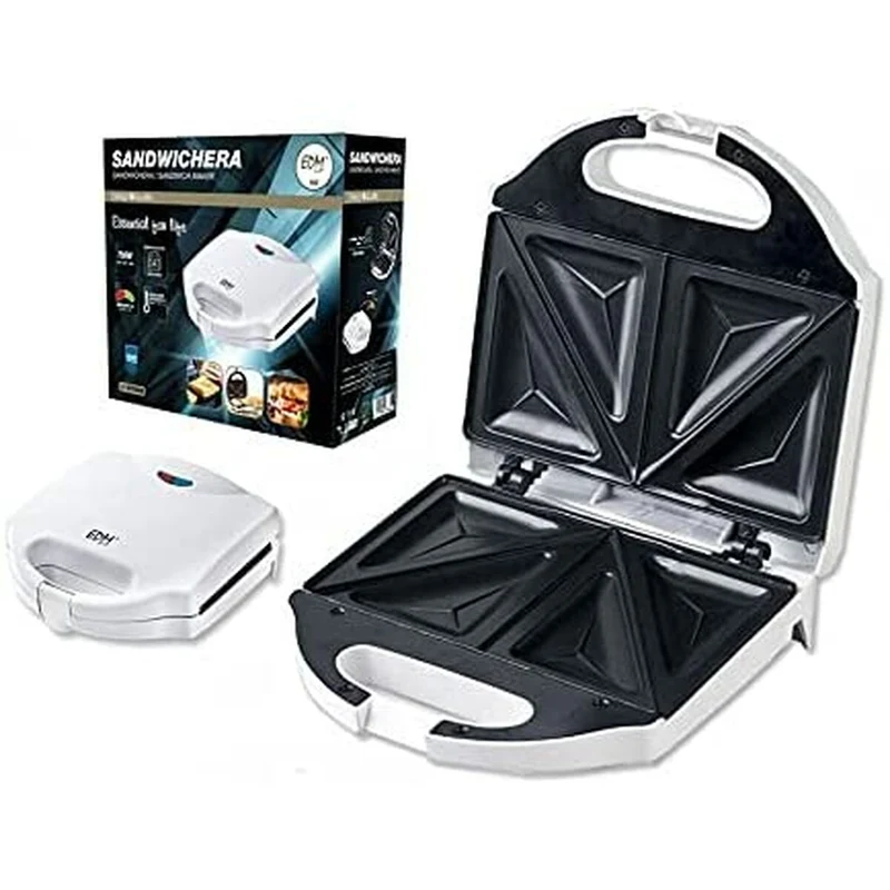 Appareil à croque-monsieur EDM 07666 Blanc 750 W