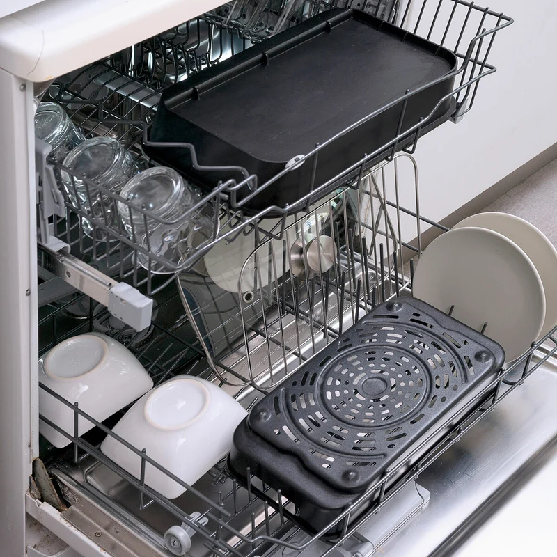 Friteuse à air avec grill, accessoires et livre de recettes InnovaGoods Fryinn 12-en-1 6000 acier noir 3400 W 6 L