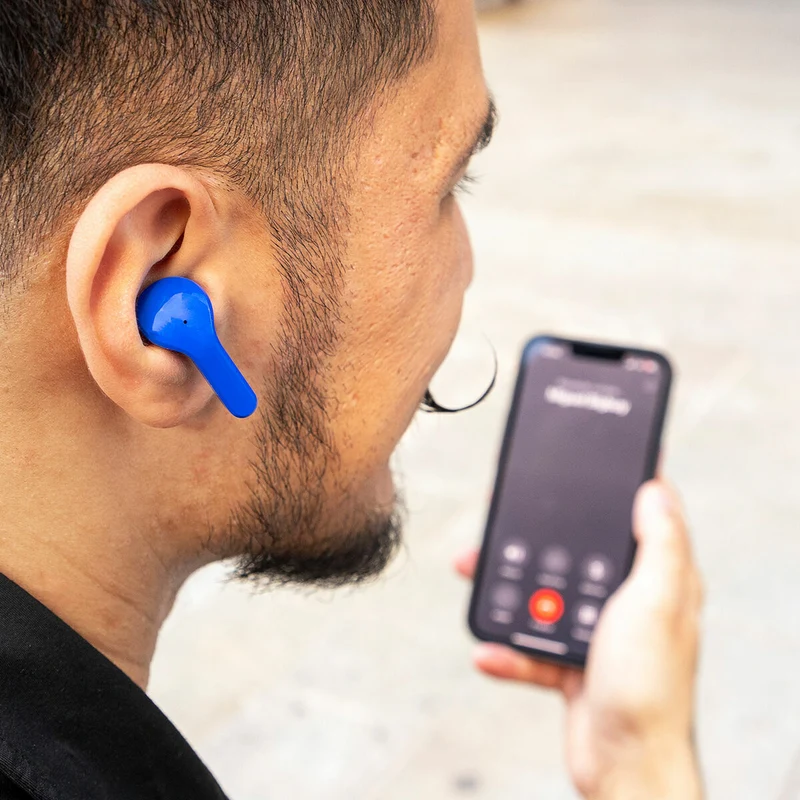 Écouteurs sans fil avec étui de chargement bleu InnovaGoods