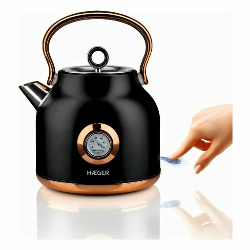 Bouilloire et Bouilloire Électrique Haeger EK-22B.024A Noir Acier inoxydable 2200 W 1,7 L