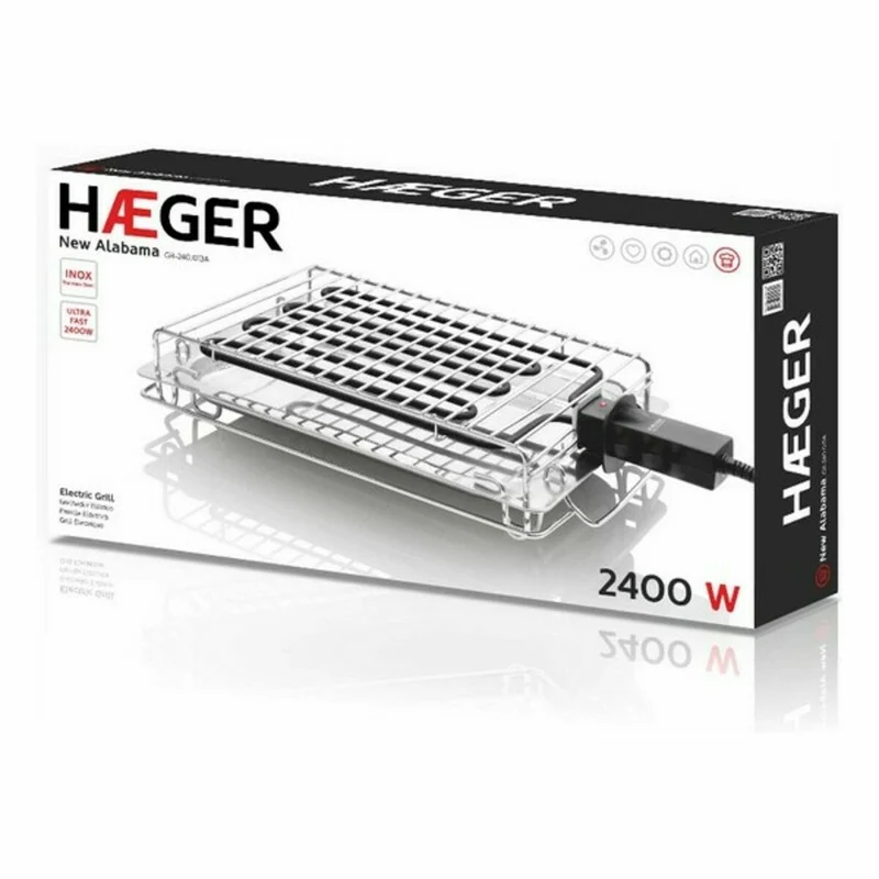 Grill Haeger GR-240.013A 2400W Noir Multicolore 2400 W (395 x 275mm)