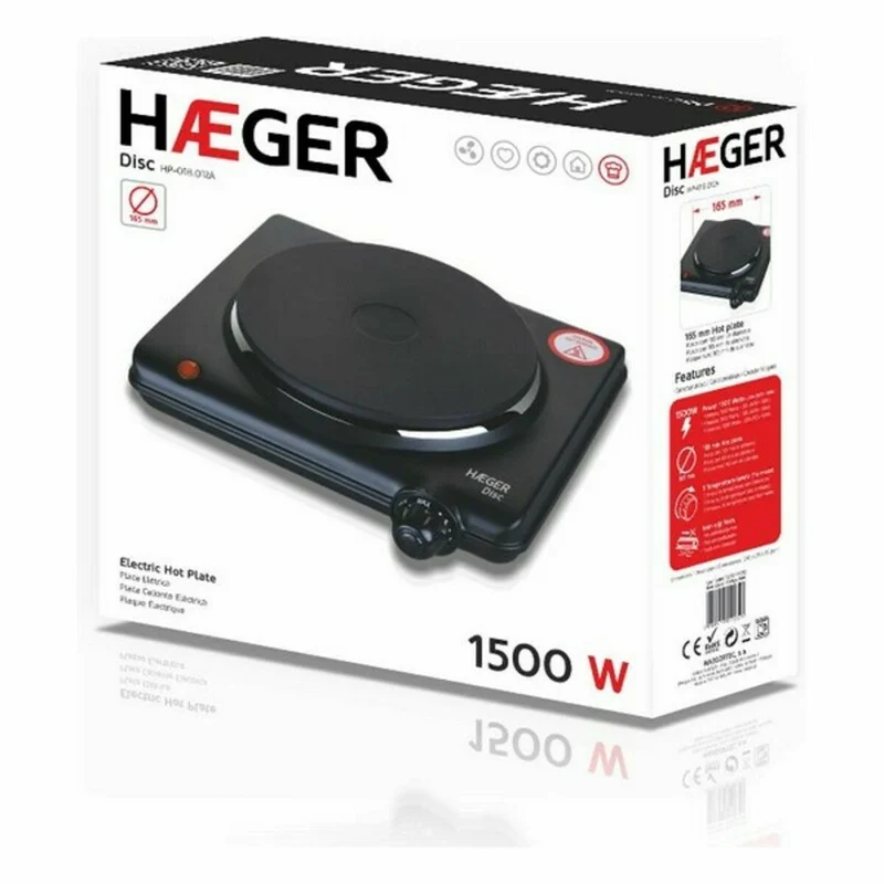 Plaque chauffante électrique Haeger HP-01B.012A 1500 W noir multicolore