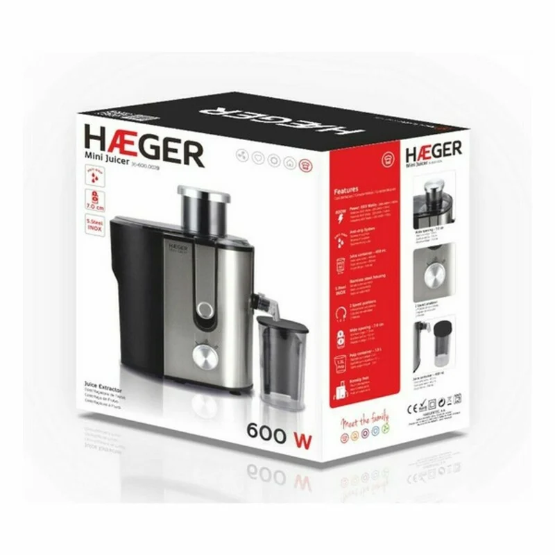 Mixeur Haeger JE-600.002B 600 W Gris 600 W 13 L