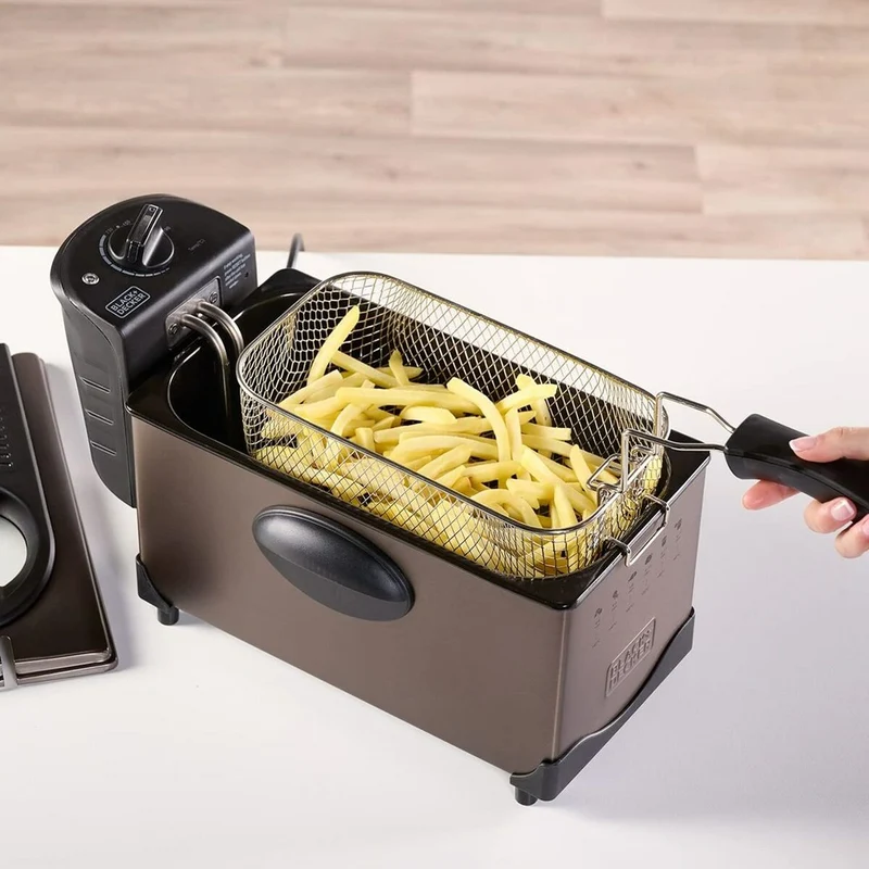 Friteuse à air Black & Decker ES9730040B 2100 W 3 L Gris
