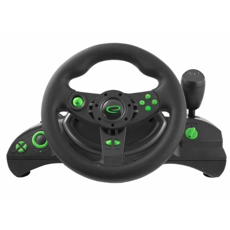 Volant de course Esperanza EGW102 Pédales Vert PC PlayStation 3