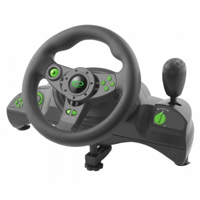 Volant de course Esperanza EGW102 Pédales Vert PC PlayStation 3
