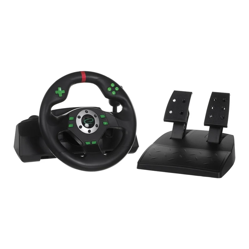 Volant de course Esperanza EGW101 Pédales Noir Vert PlayStation 3