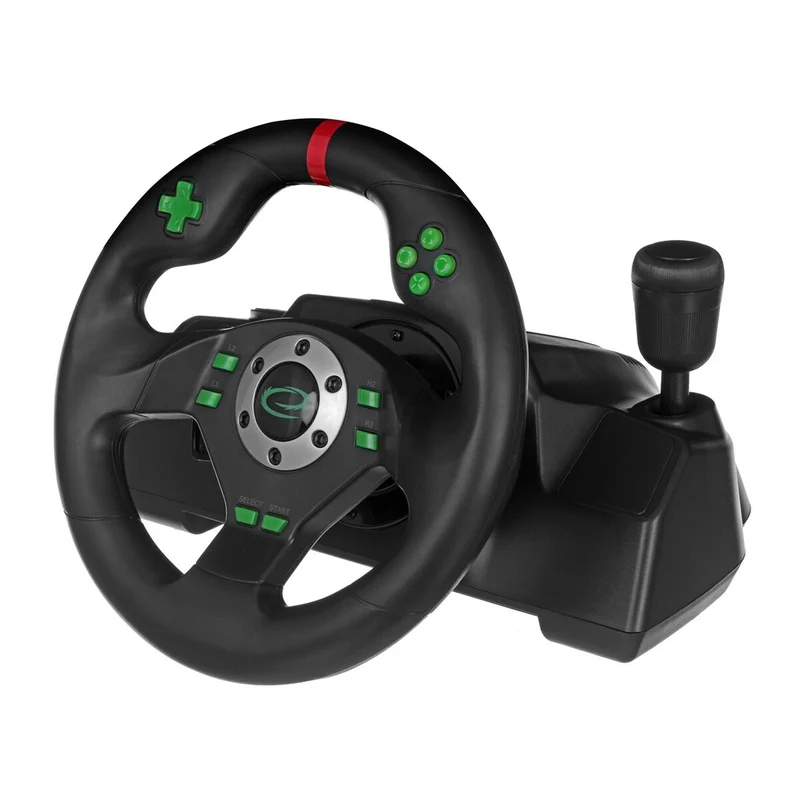 Volant de course Esperanza EGW101 Pédales Noir Vert PlayStation 3