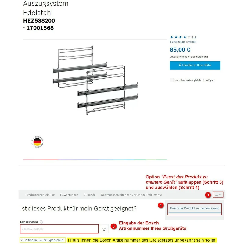 Four multifonction BOSCH HEZ538000