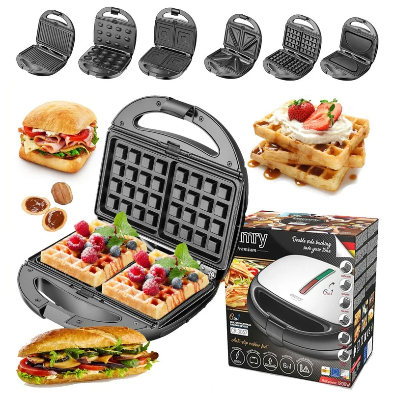Machine à sandwich Adler CR 3057 Noir Argent 1200 W