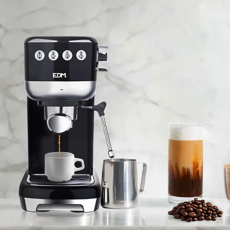 Machine à café manuelle Express EDM 07707 Noir 2 tasses 1,3 L