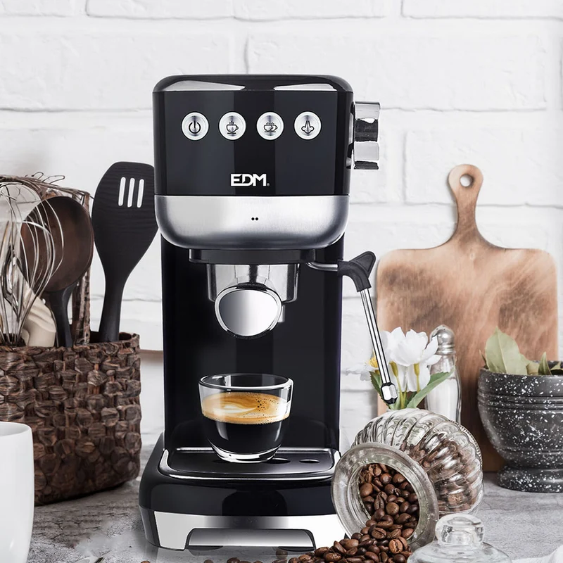 Machine à café manuelle Express EDM 07707 Noir 2 tasses 1,3 L