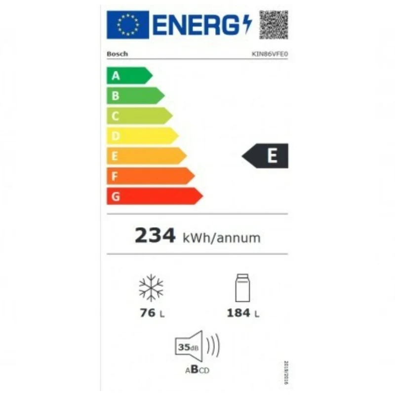 Réfrigérateur américain BOSCH KIN86VFE0 Blanc