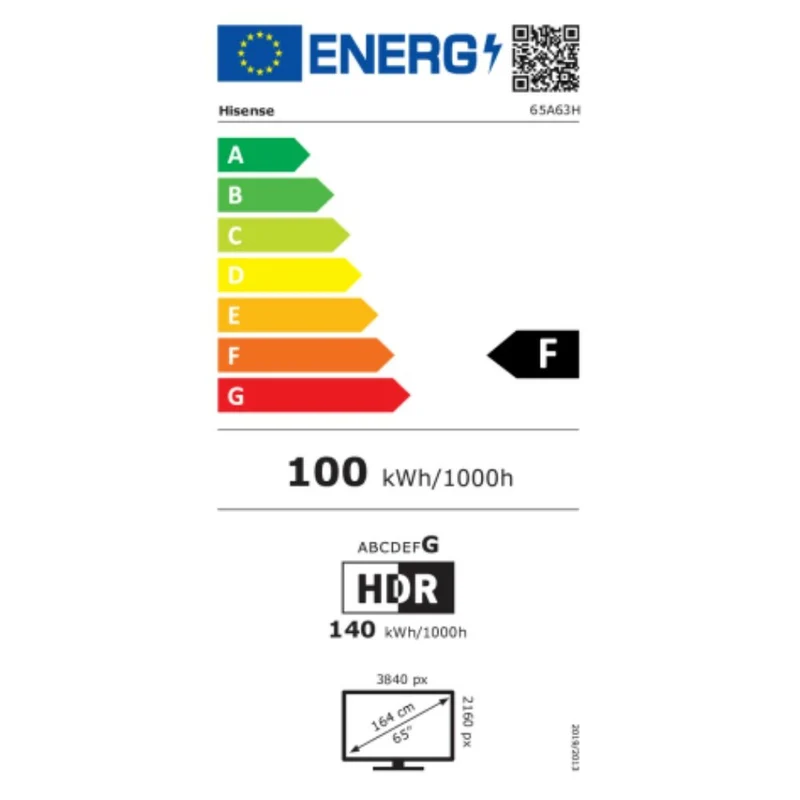 Téléviseur intelligent Hisense 65A63H 65" 4K Ultra HD LED