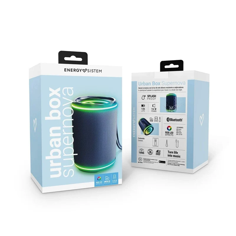 Enceinte Bluetooth sans fil Energy Sistem Urban Box Bleu Supernova Bleu