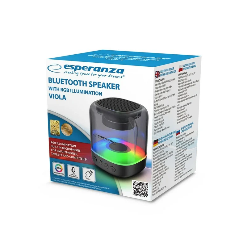 Enceintes Bluetooth portables Esperanza EP154 Noir