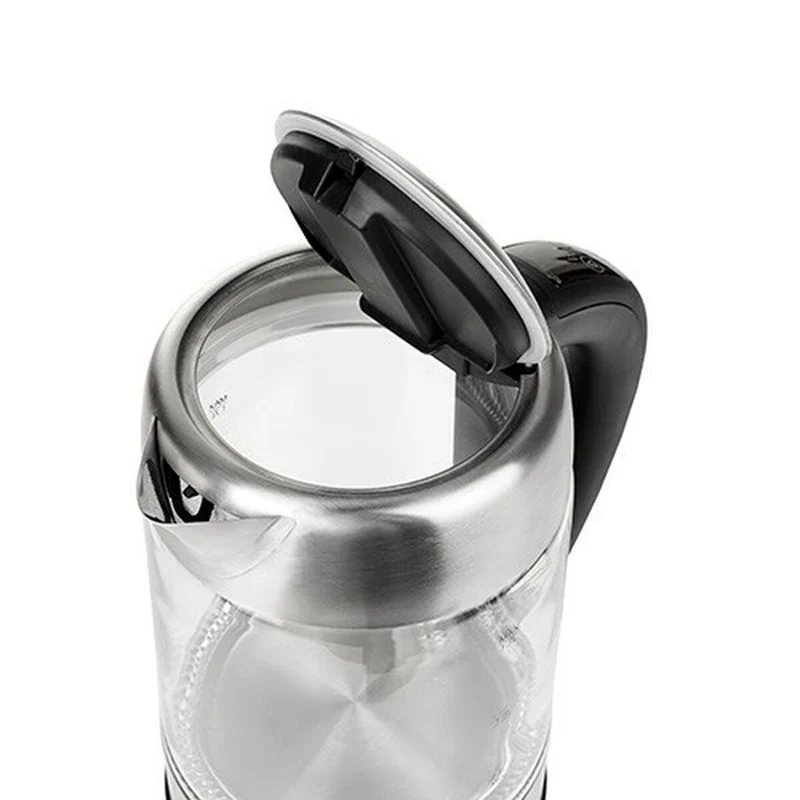 Bouilloire Adler AD 1247 cristal acier gris verre 2200 W 1,7 L