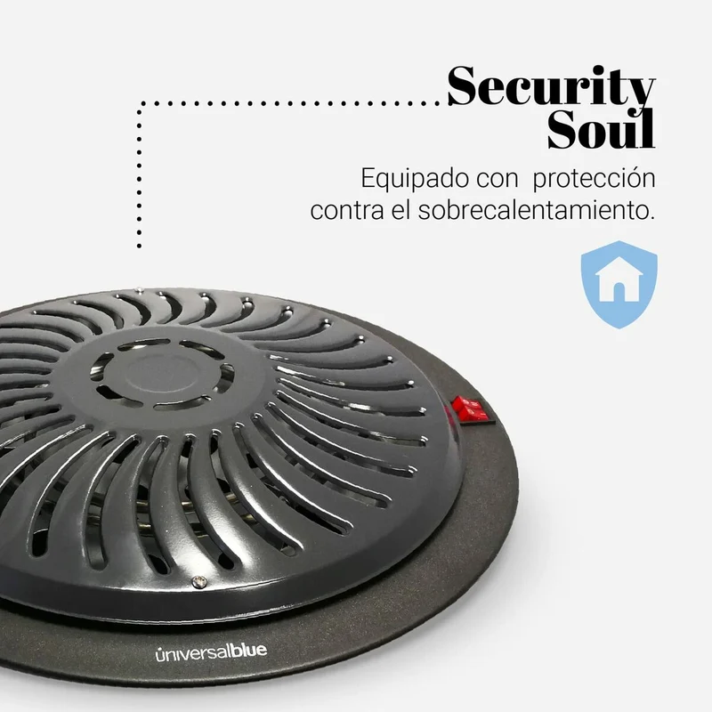 Brasero Universel Bleu UCBR9600 Noir Acier inoxydable 900 W