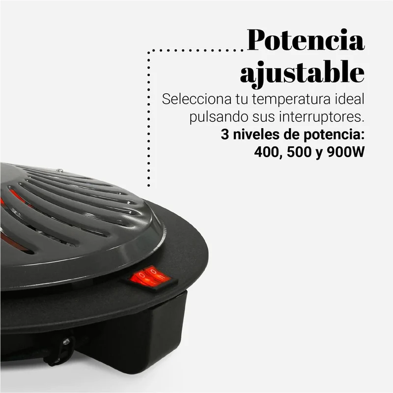 Brasero Universel Bleu UCBR9600 Noir Acier inoxydable 900 W