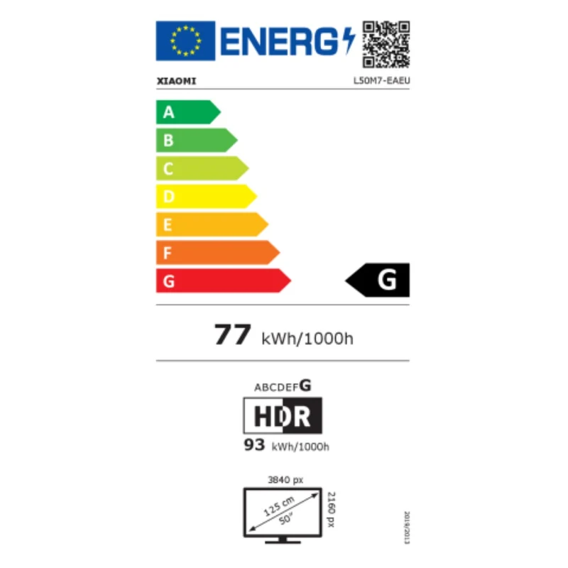 Téléviseur intelligent Xiaomi 50A2 50" 4K Ultra HD LED LCD