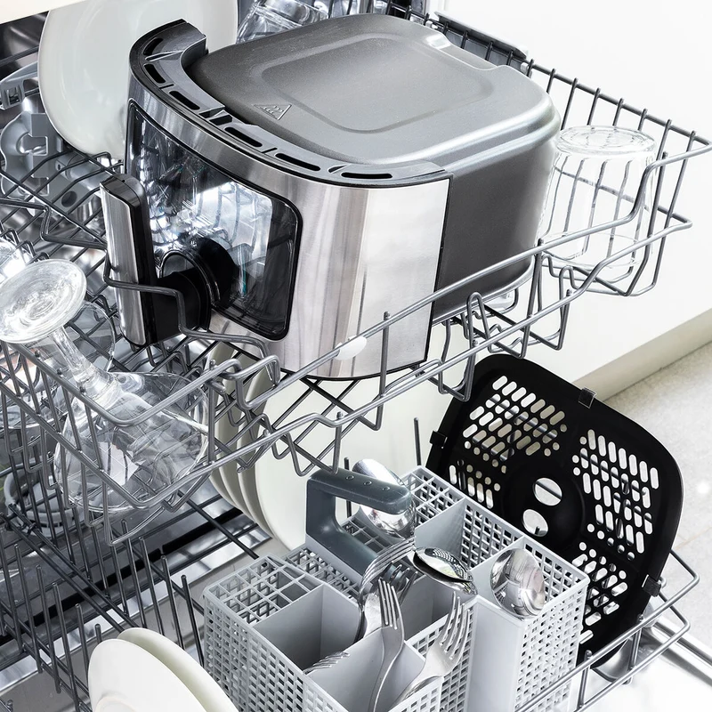 Friteuse à air InnovaGoods Fryinn View 6500 Noir 1700 W 6,5 L Acier inoxydable