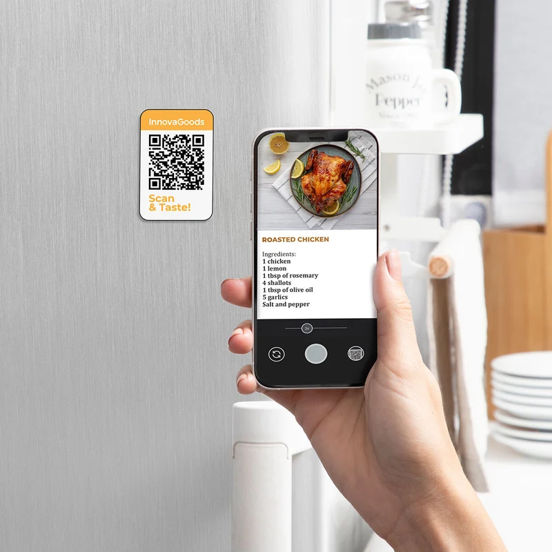 Friteuse à air InnovaGoods Fryinn View 6500 Noir 1700 W 6,5 L Acier inoxydable