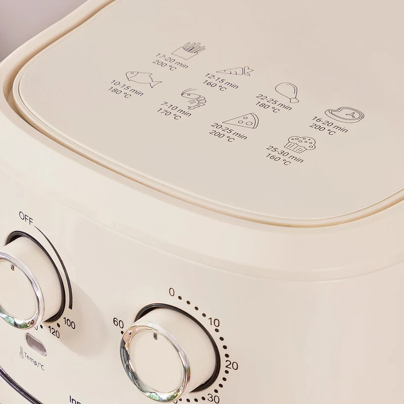Friteuse à air InnovaGoods Vynner Pro 6500 Crème 1700 W 6,5 L Acier inoxydable