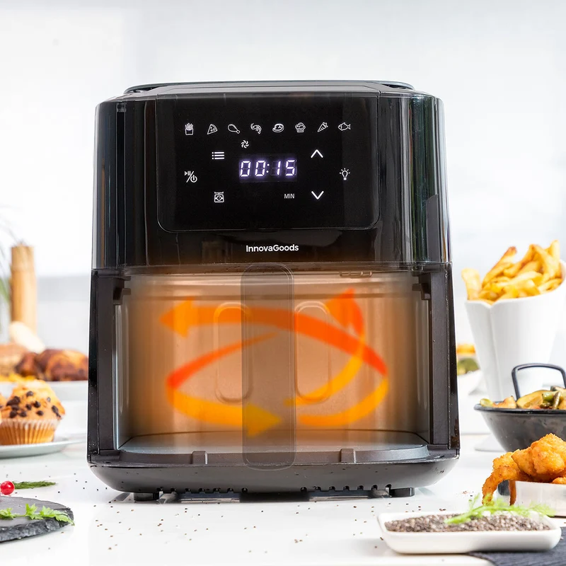 Friteuse à air avec balance InnovaGoods Fryinn Balance 5000 Noir 1500 W 5 L Acier inoxydable