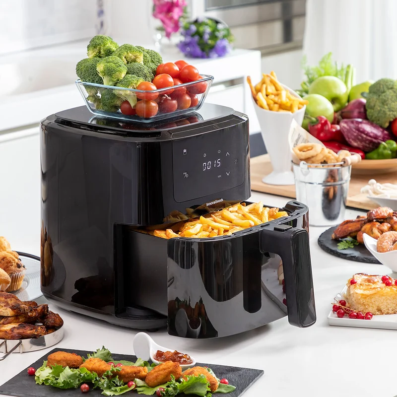 Friteuse à air avec balance InnovaGoods Fryinn Balance 5000 Noir 1500 W 5 L Acier inoxydable