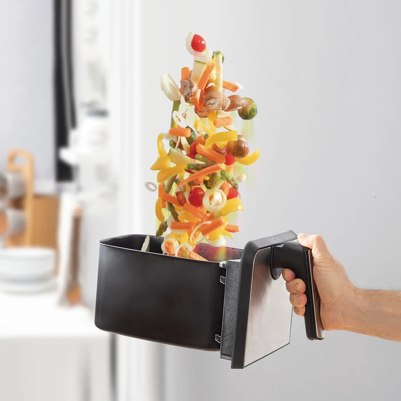 Friteuse à air InnovaGoods Fryinn Double 8000 Noir 3400 W 8 L Acier inoxydable