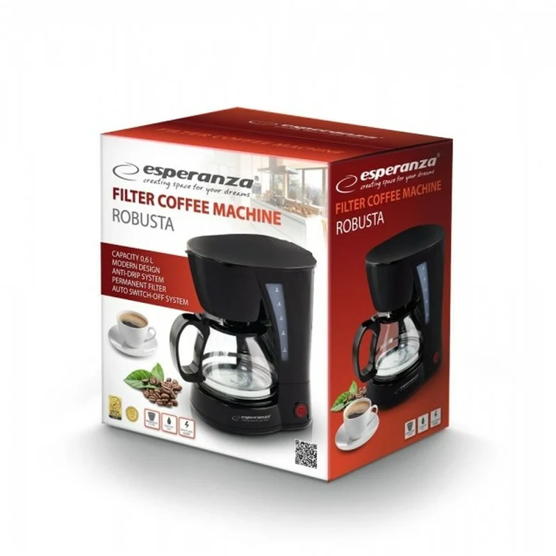 Cafetière Électrique Esperanza EKC006 Noir 650 W 0,6 L
