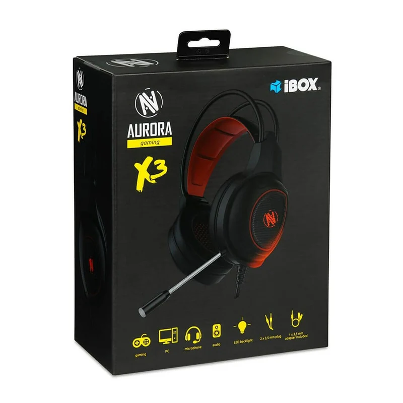 Casque de jeu avec microphone Ibox X3