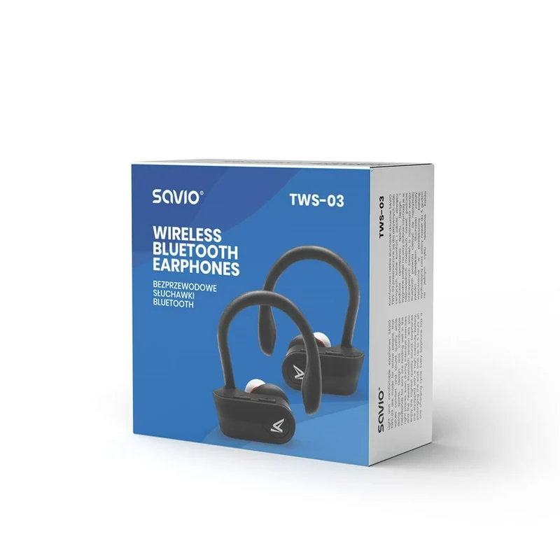Écouteurs intra-auriculaires Bluetooth Savio TWS-03 Noir Graphite