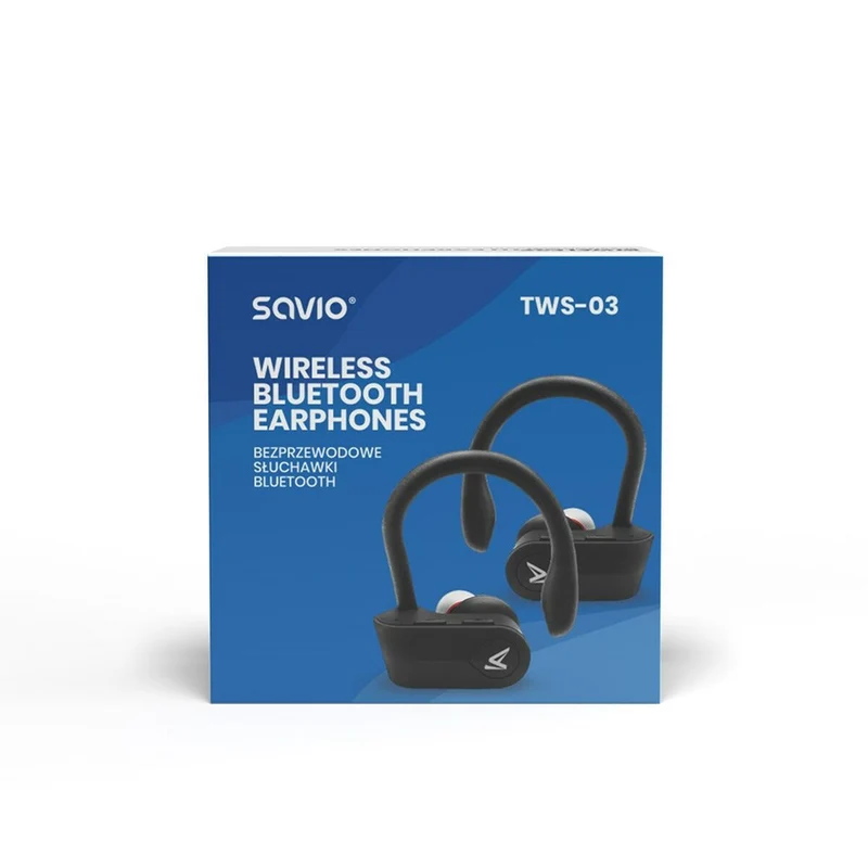Écouteurs intra-auriculaires Bluetooth Savio TWS-03 Noir Graphite