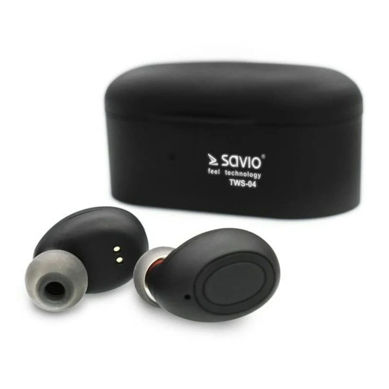 Écouteurs intra-auriculaires Bluetooth Savio TWS-04 Noir Graphite
