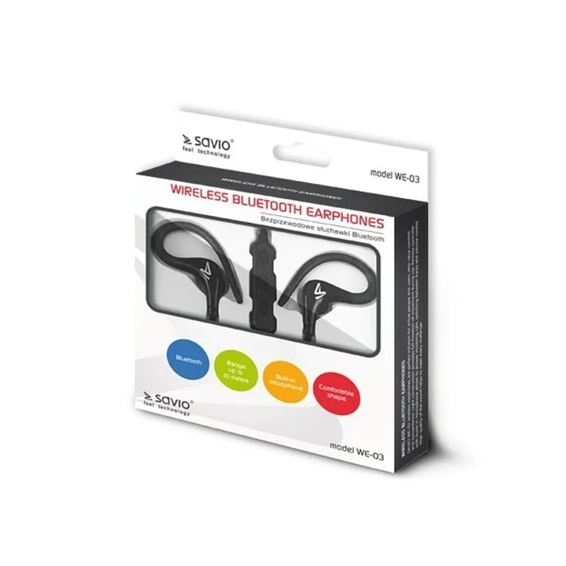 Casque Bluetooth Sport Savio WE-03 Noir