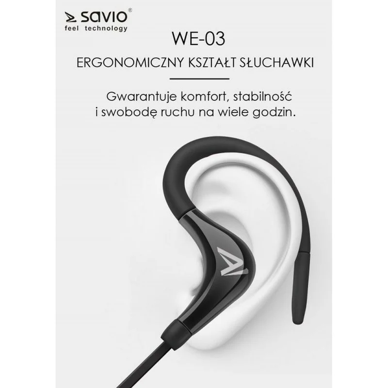 Casque Bluetooth Sport Savio WE-03 Noir