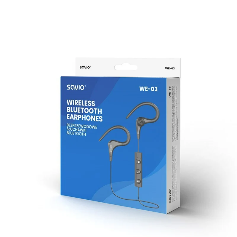 Casque Bluetooth Sport Savio WE-03 Noir
