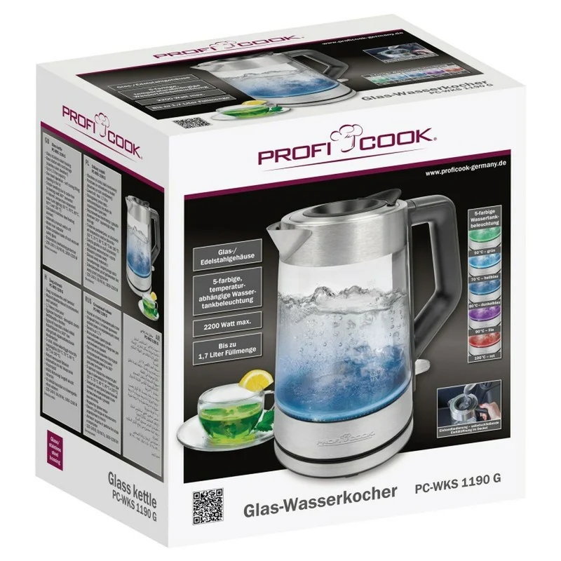 Bouilloire Proficook PC-WKS 1190 G Argent 2200 W 1,7 L