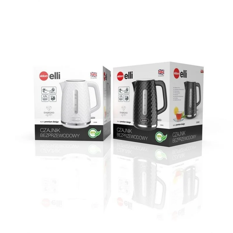 Bouilloire Eldom ELLI Plastique Blanc 2200 W