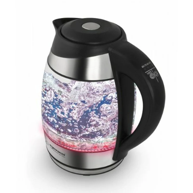 Bouilloire Esperanza EKK026 Noir Multicolore Verre polypropylène Plastique 2200 W 1,7 L