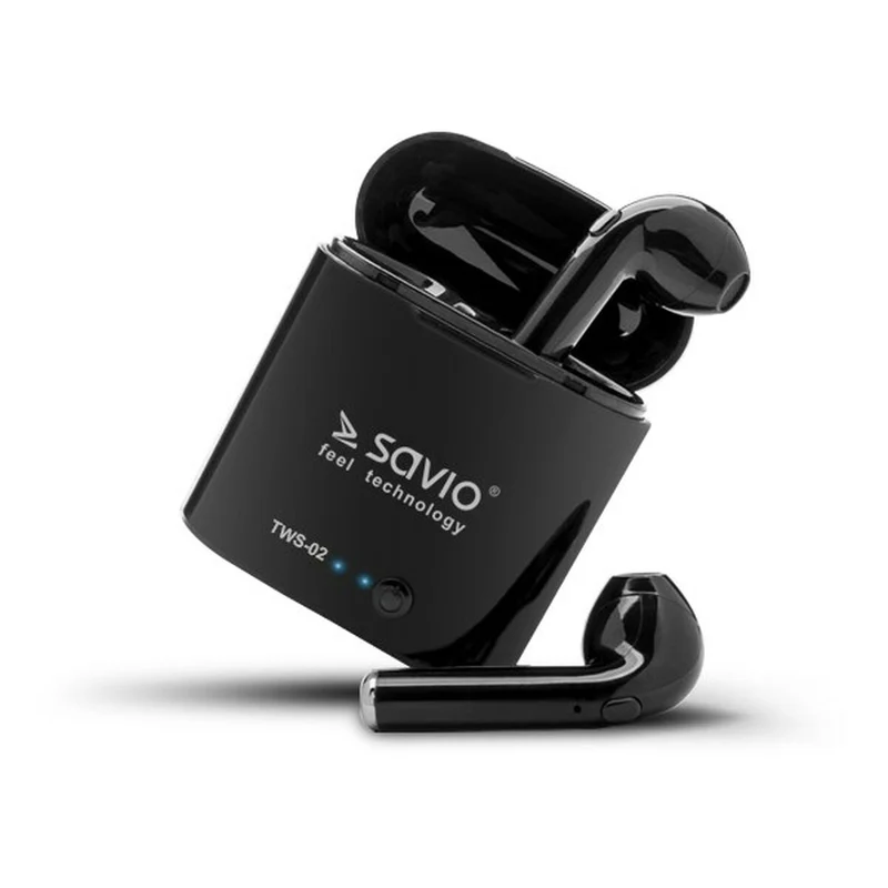 Écouteurs intra-auriculaires Bluetooth Savio TWS-02 Noir Graphite
