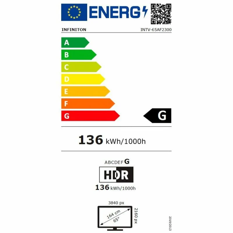 Téléviseur intelligent Infiniton INTV-65AF2300 65" 4K Ultra HD